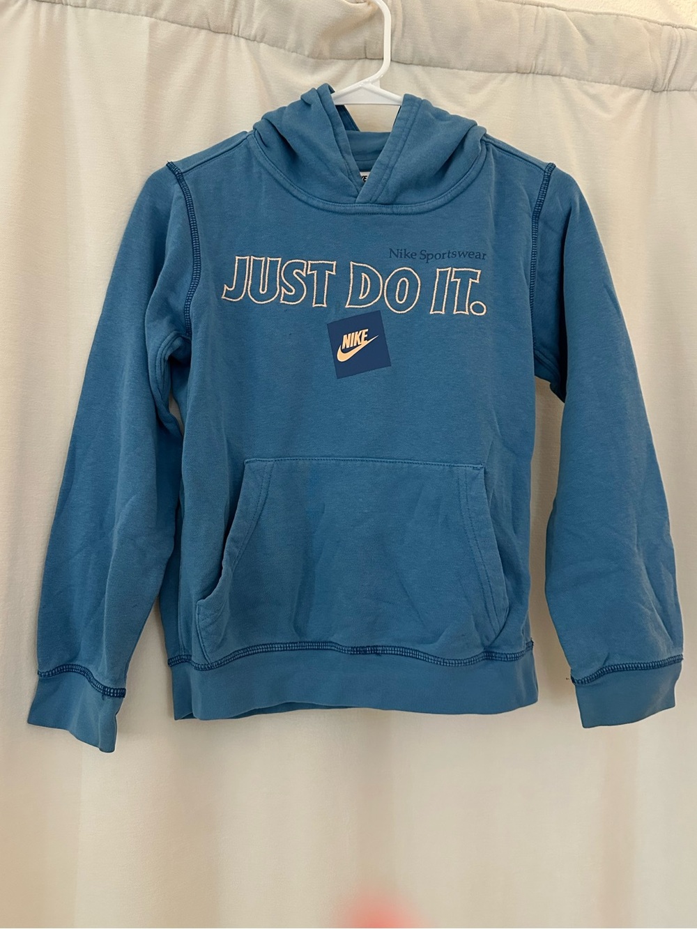 Nike Kids Blue 'Just Do It' Pullover Hoodie